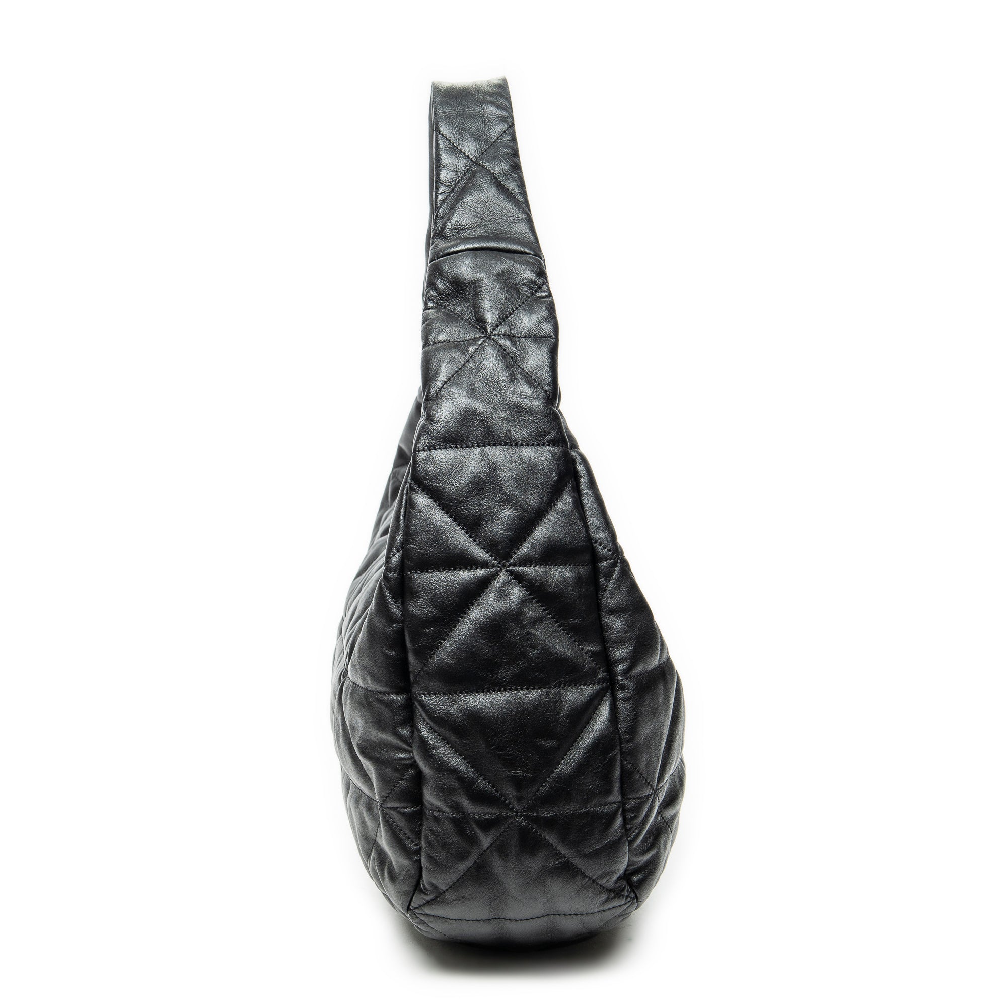 Shoulder Bag Large Spectrum Hobo Black Quilted Calfskin Leather