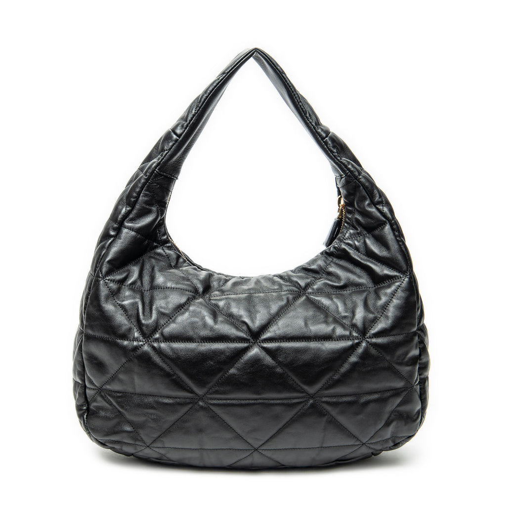 Shoulder Bag Large Spectrum Hobo Black Quilted Calfskin Leather