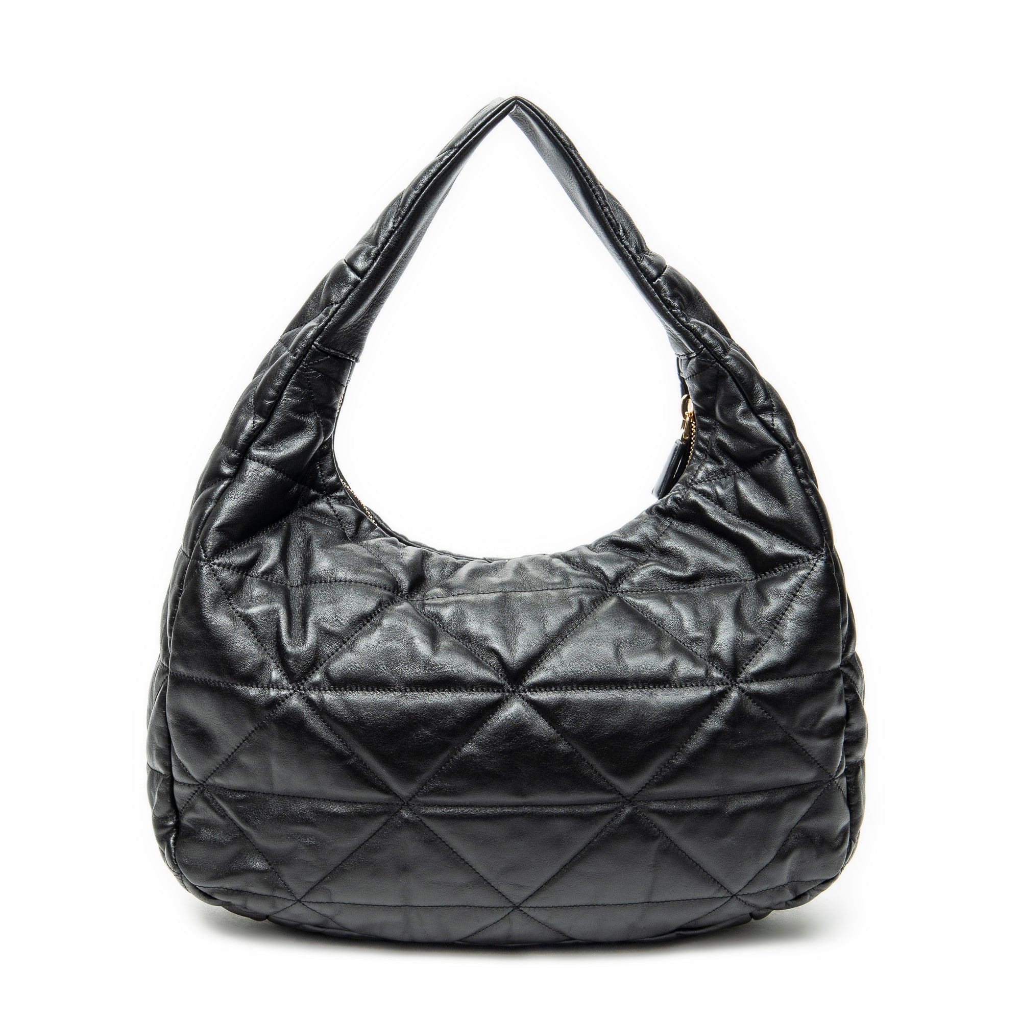 Shoulder Bag Large Spectrum Hobo Black Quilted Calfskin Leather