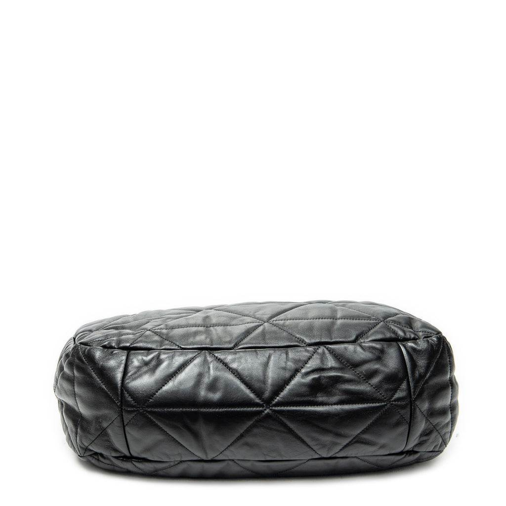 Shoulder Bag Large Spectrum Hobo Black Quilted Calfskin Leather