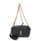 Shoulder Bag Mini Lou Camera Bag Black Quilted Grain de Poudre Leather