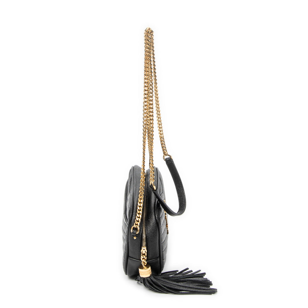 Shoulder Bag Mini Lou Camera Bag Black Quilted Grain de Poudre Leather