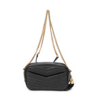 Shoulder Bag Mini Lou Camera Bag Black Quilted Grain de Poudre Leather