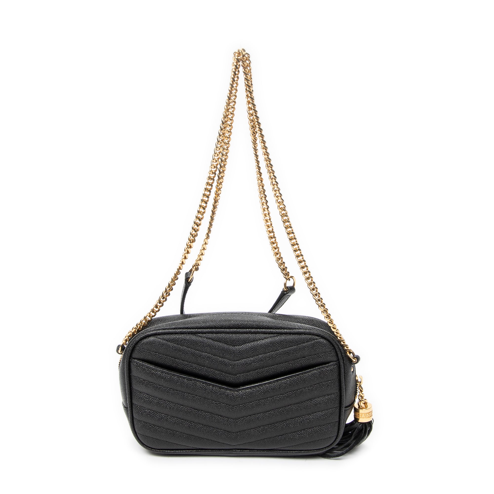 Shoulder Bag Mini Lou Camera Bag Black Quilted Grain de Poudre Leather