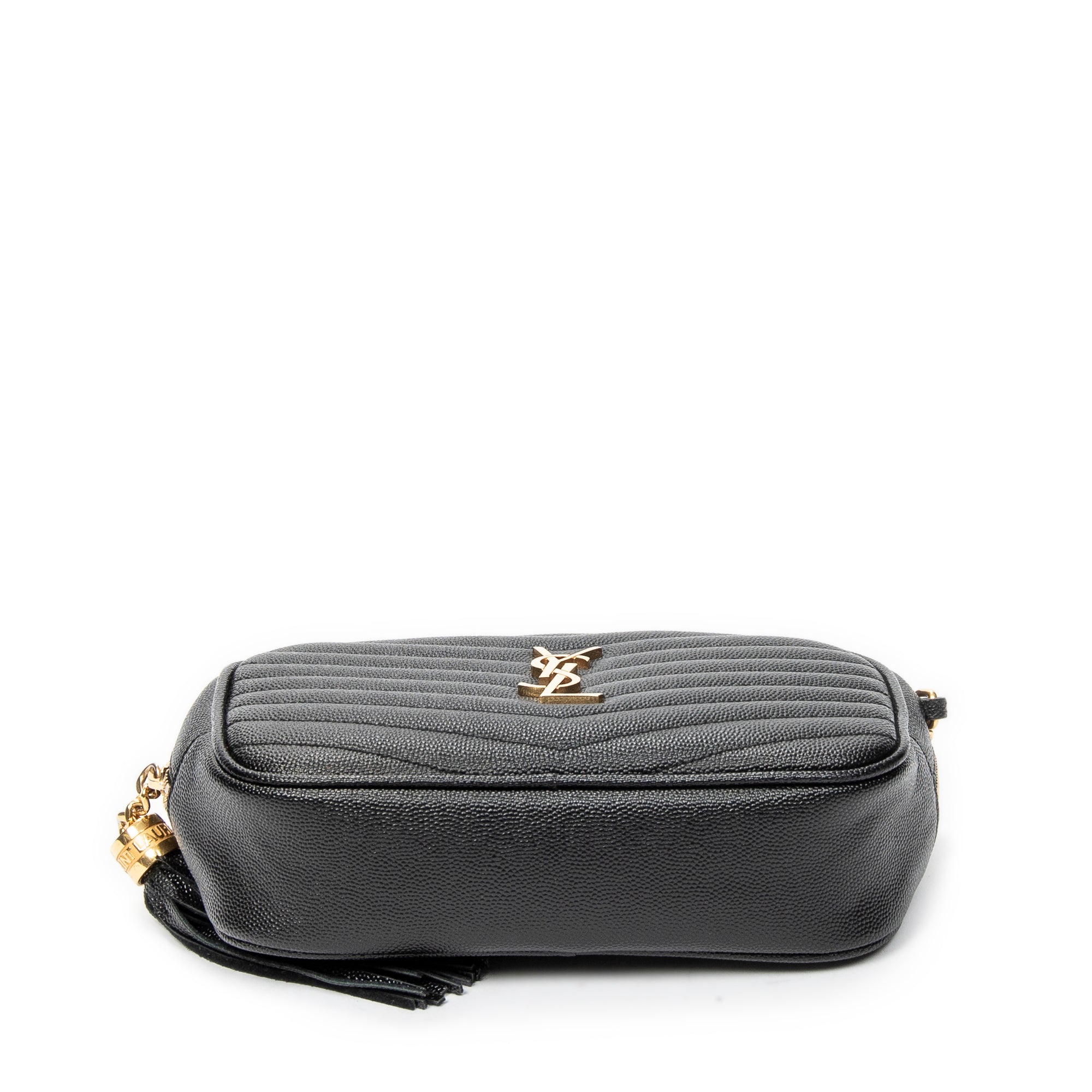 Shoulder Bag Mini Lou Camera Bag Black Quilted Grain de Poudre Leather