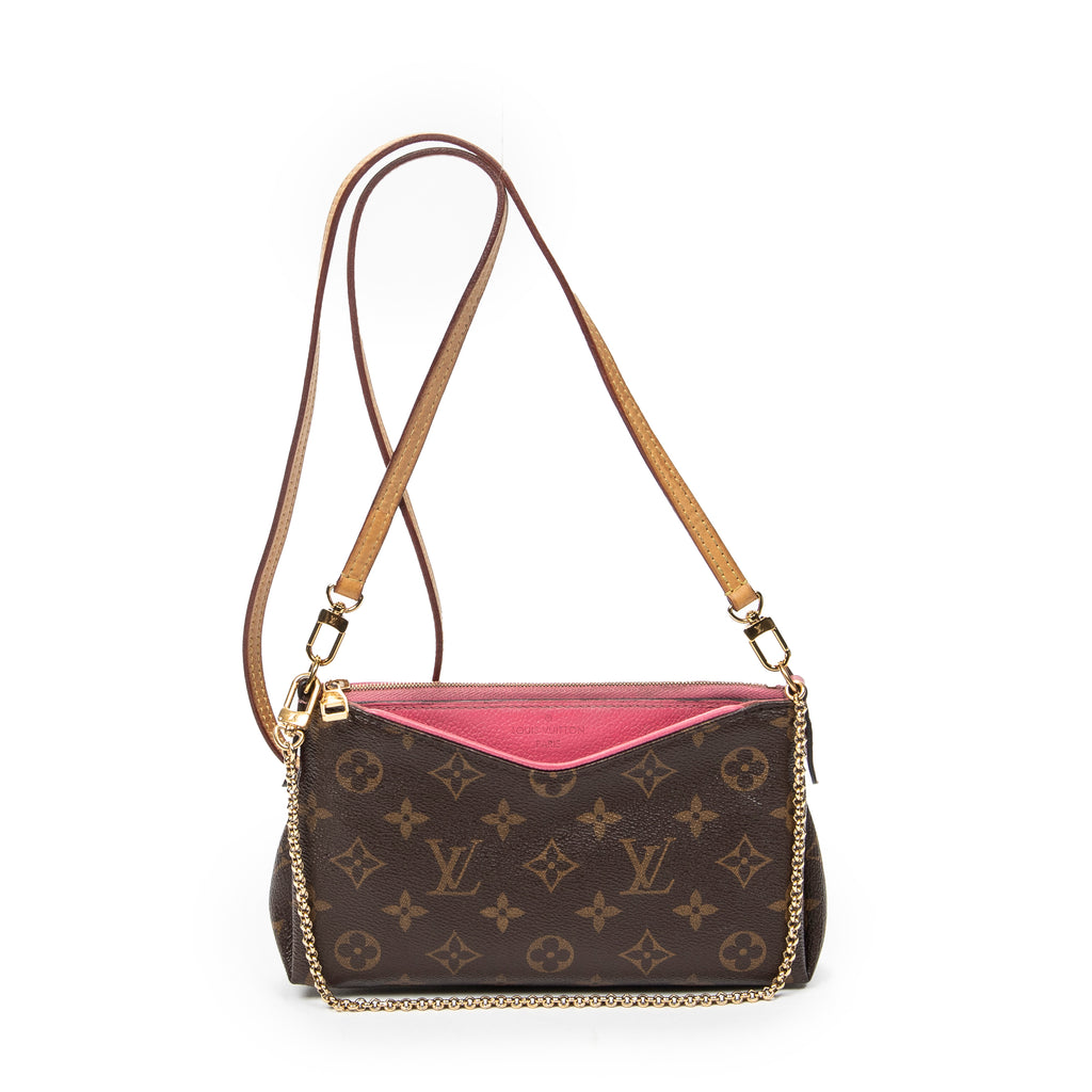 Shoulder Bag Pallas Clutch Pink Monogram Canvas