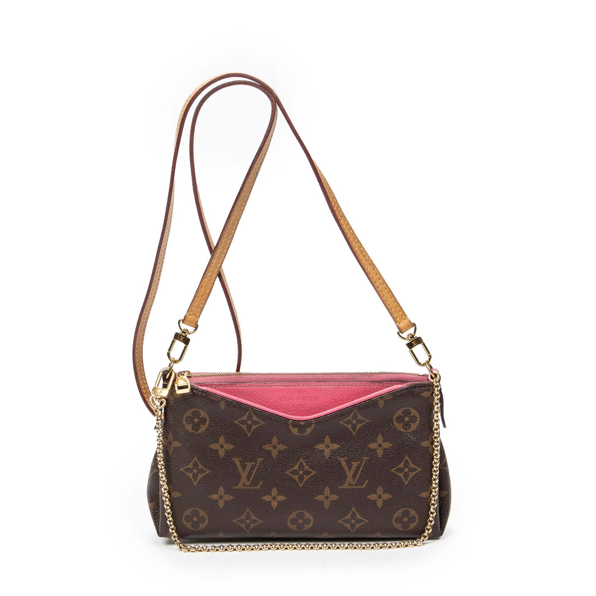 Shoulder Bag Pallas Clutch Pink Monogram Canvas