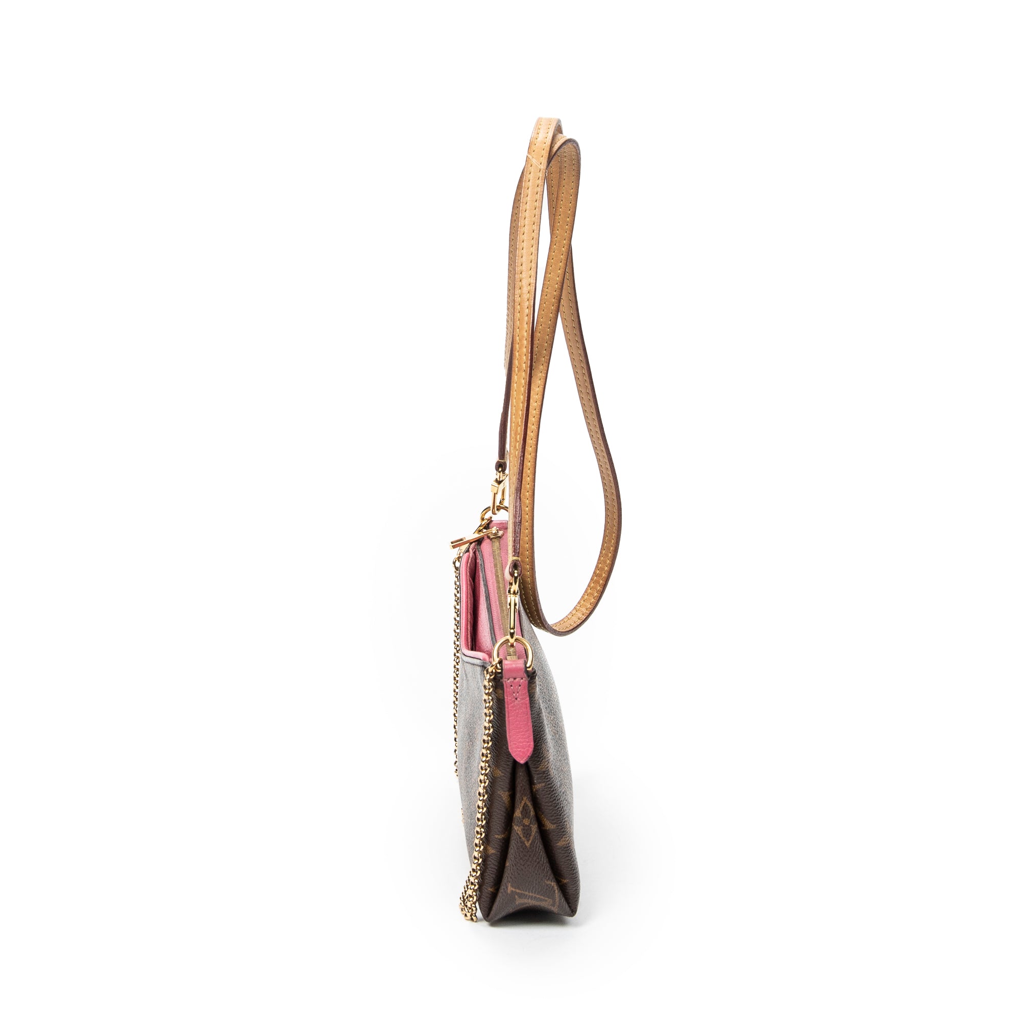 Shoulder Bag Pallas Clutch Pink Monogram Canvas