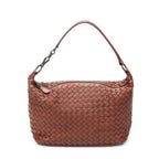 Shoulder Bag Zip Hobo Brown Intrecciato Leather
