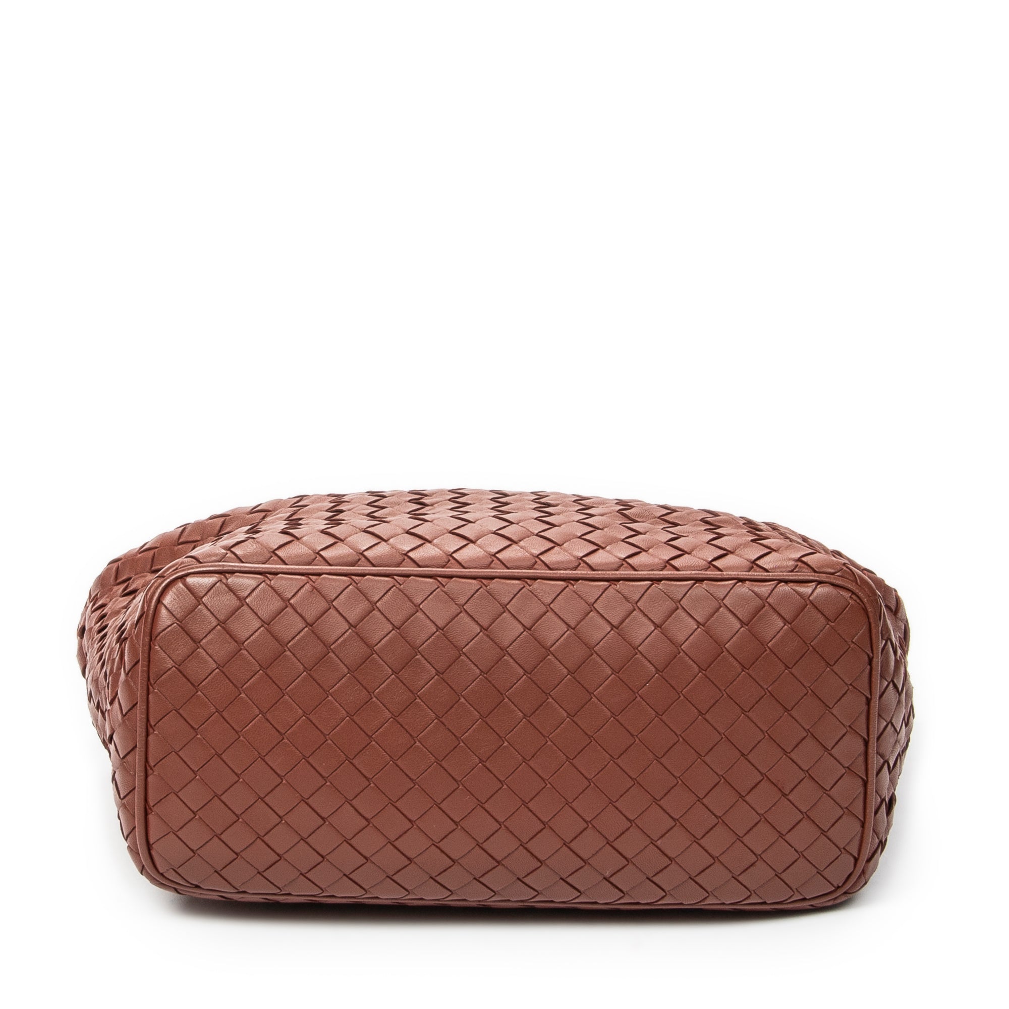Shoulder Bag Zip Hobo Brown Intrecciato Leather