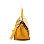 Shoulder Bag Medium Trapeze Yellow Grained Calfskin Leather