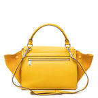 Shoulder Bag Medium Trapeze Yellow Grained Calfskin Leather