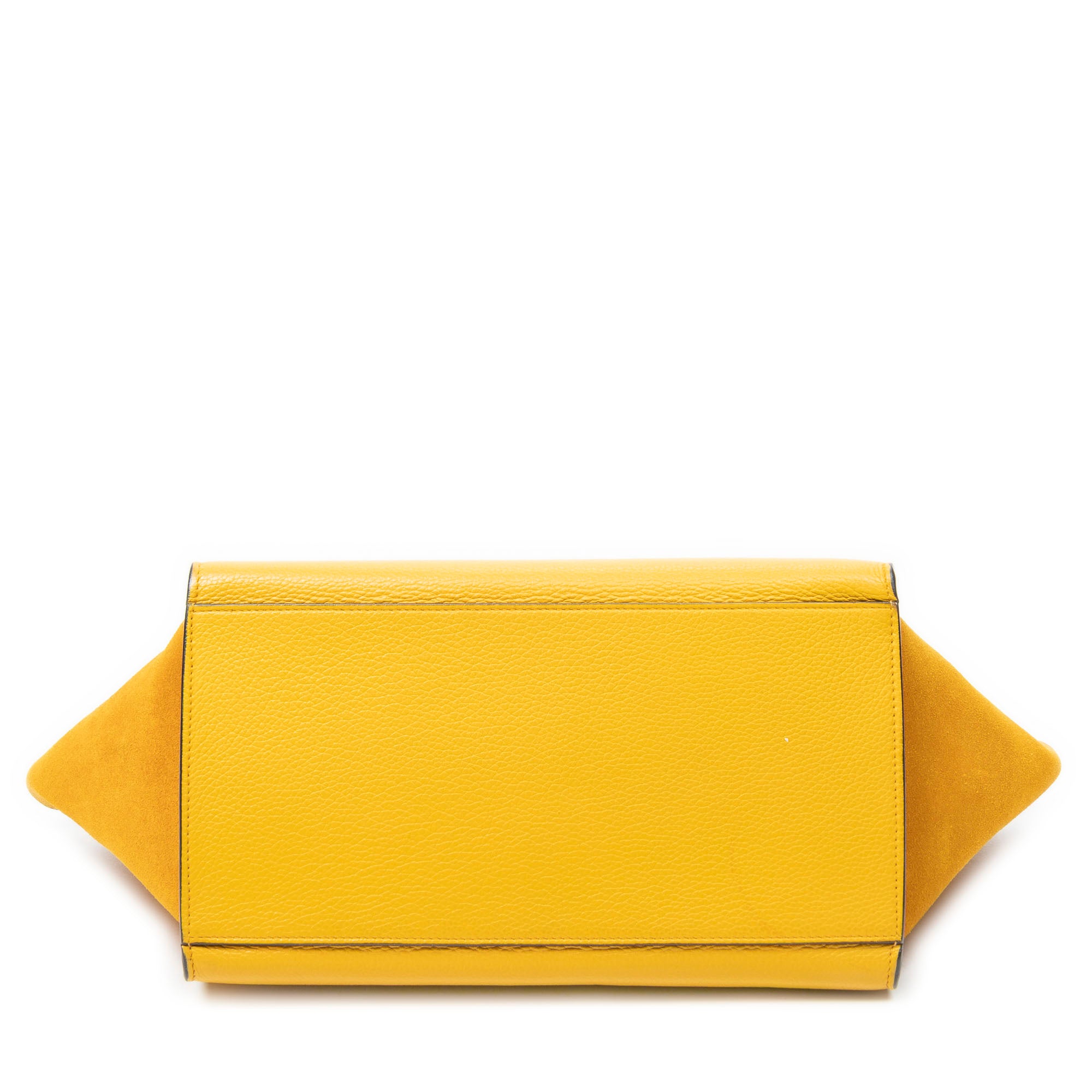Shoulder Bag Medium Trapeze Yellow Grained Calfskin Leather