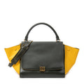 Shoulder Bag Medium Trapeze Green Calfskin Leather