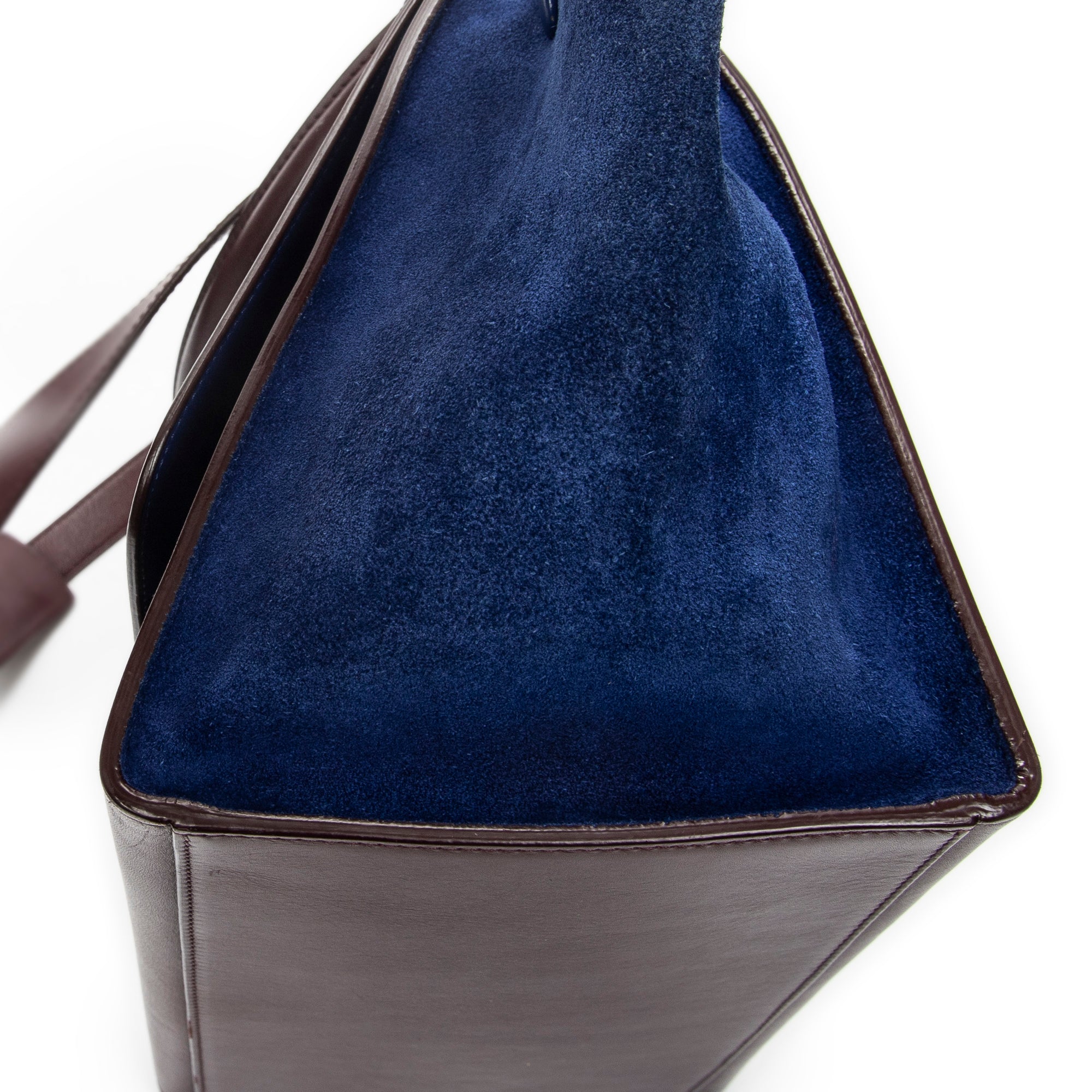 Shoulder Bag Medium Trapeze Burgundy Calfskin Leather