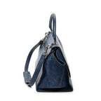 Shoulder Bag Medium Trapeze Navy Grained Calfskin Leather