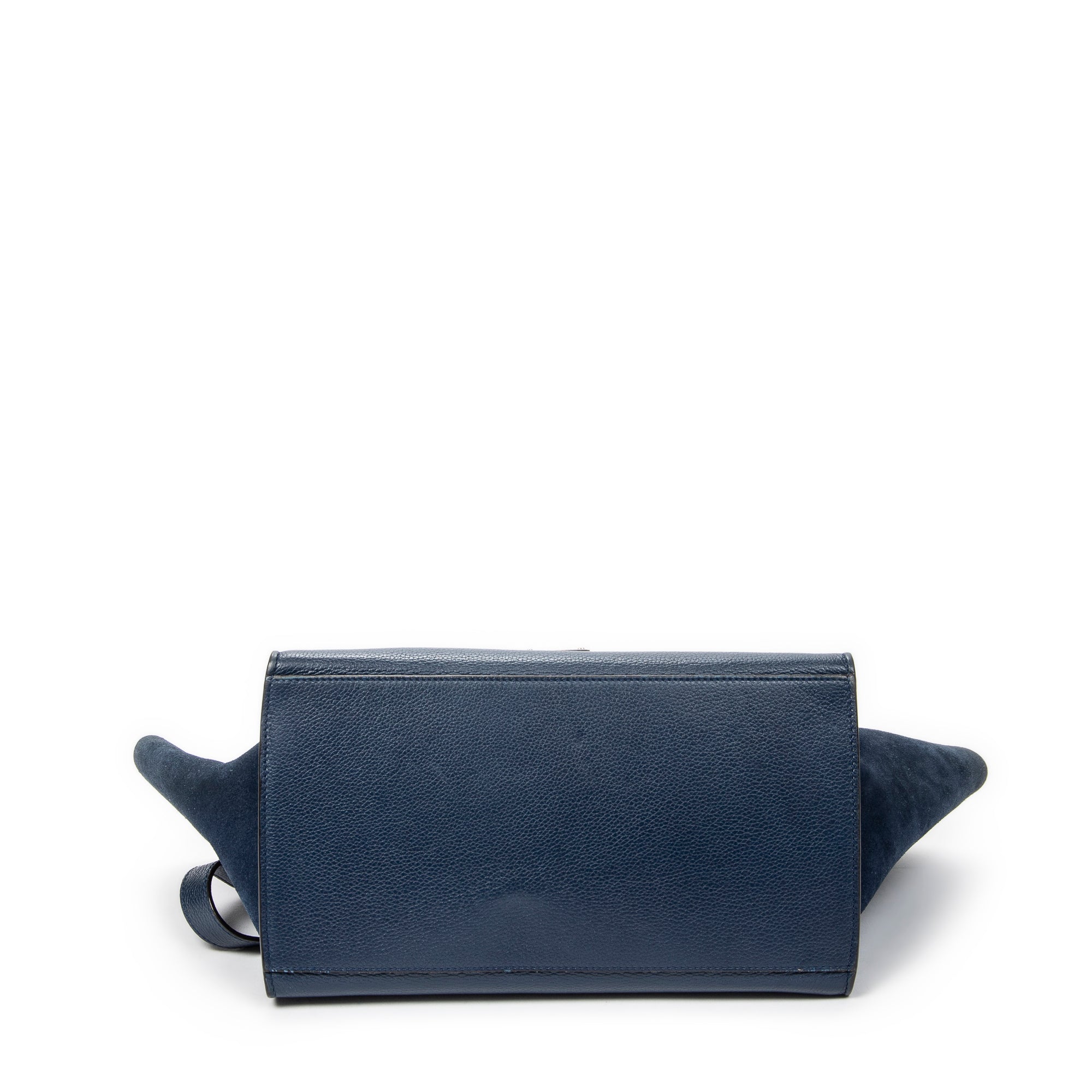 Shoulder Bag Medium Trapeze Navy Grained Calfskin Leather