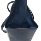 Shoulder Bag Medium Trapeze Navy Grained Calfskin Leather