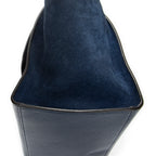 Shoulder Bag Medium Trapeze Navy Grained Calfskin Leather