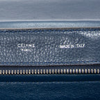 Shoulder Bag Medium Trapeze Navy Grained Calfskin Leather