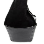 Shoulder Bag Small Trapeze Black Grained Calfskin Leather
