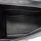 Shoulder Bag Small Trapeze Black Grained Calfskin Leather