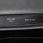 Shoulder Bag Small Trapeze Black Grained Calfskin Leather