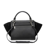 Shoulder Bag Small Trapeze Black Grained Calfskin Leather