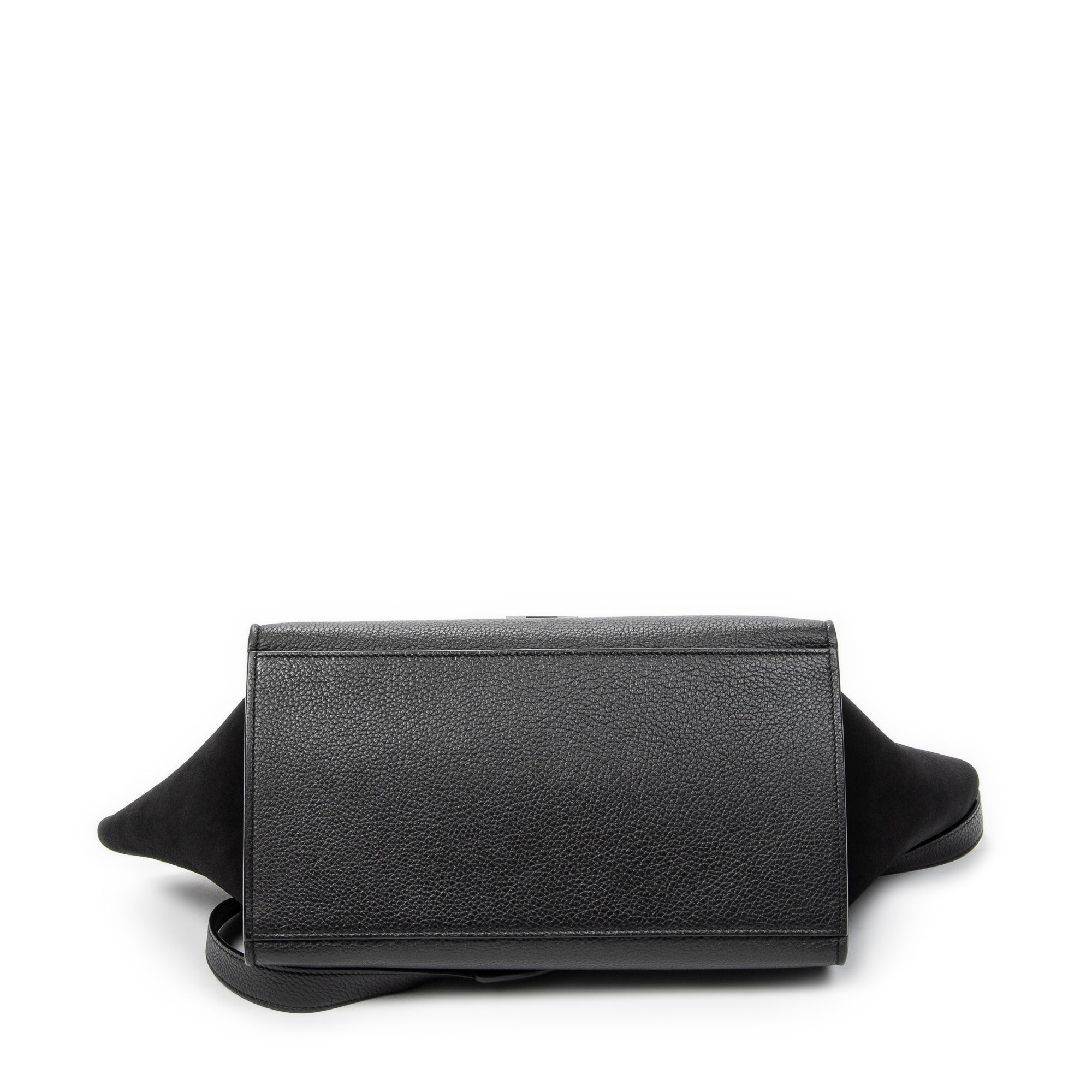 Shoulder Bag Small Trapeze Black Grained Calfskin Leather