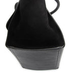 Shoulder Bag Small Trapeze Black Grained Calfskin Leather