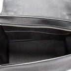 Shoulder Bag Small Trapeze Black Grained Calfskin Leather