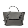 Shoulder Bag Mini Belt Bag Grey Grained Calfskin Leather