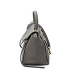 Shoulder Bag Mini Belt Bag Grey Grained Calfskin Leather