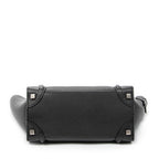 Handbag Micro Luggage Black Grained Calfskin Leather