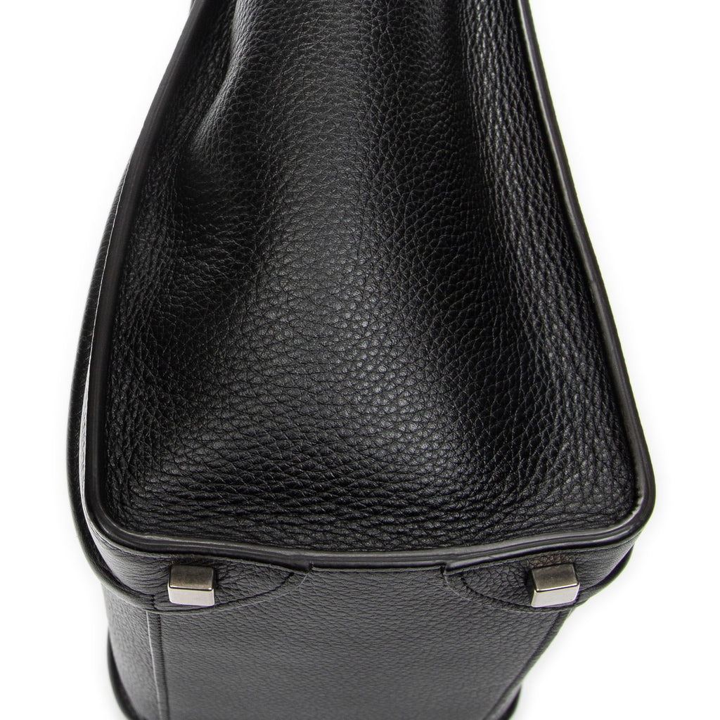 Handbag Micro Luggage Black Grained Calfskin Leather