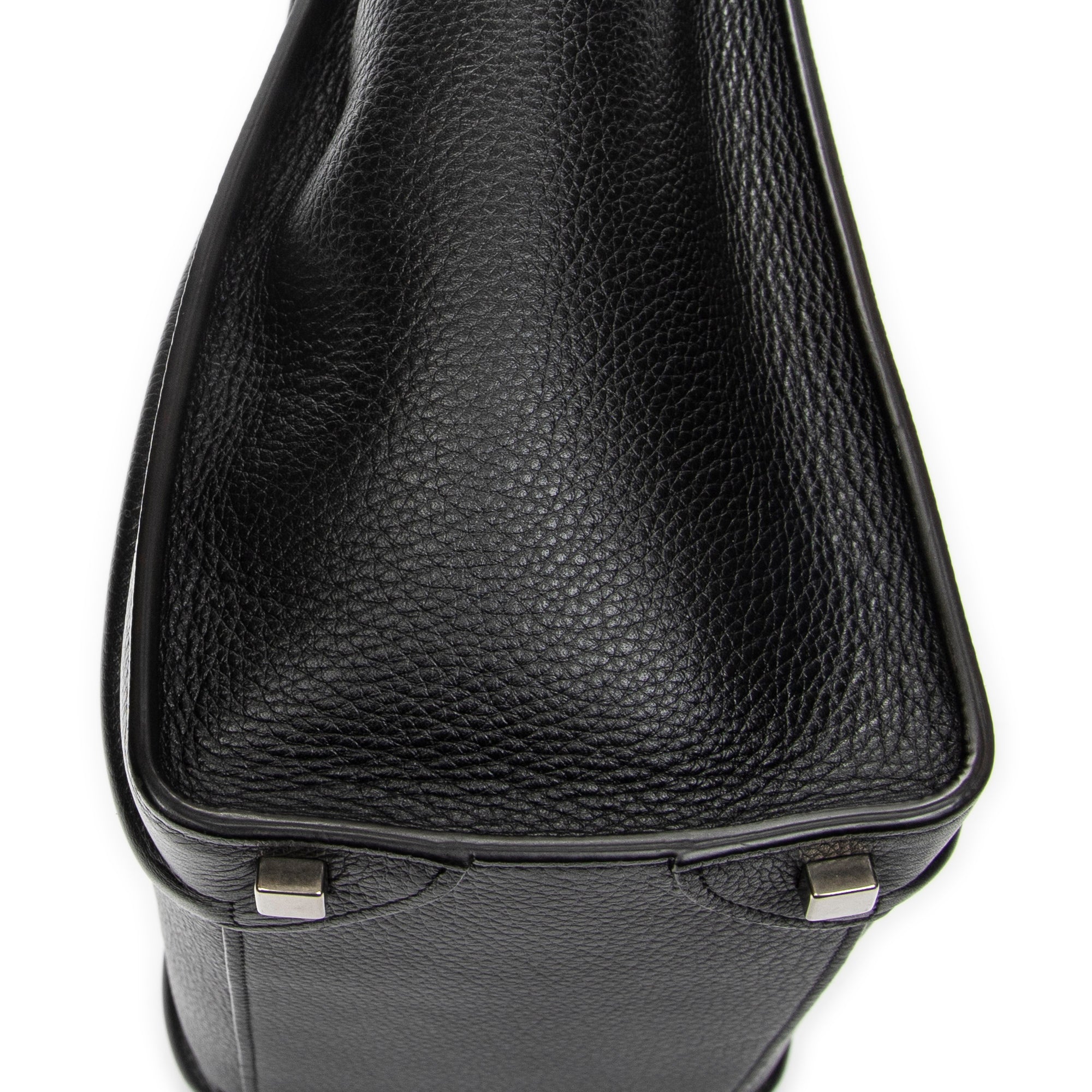 Handbag Micro Luggage Black Grained Calfskin Leather