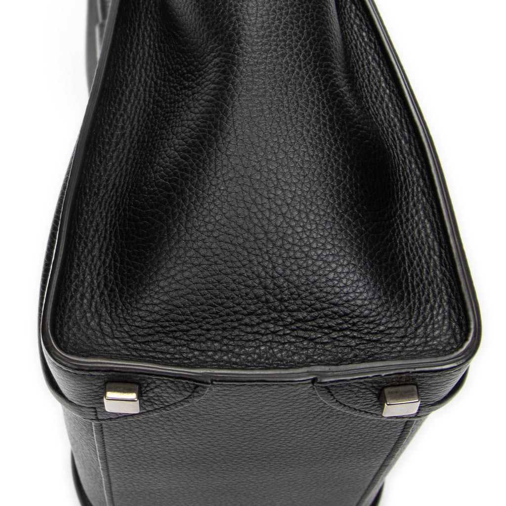 Handbag Micro Luggage Black Grained Calfskin Leather