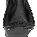 Handbag Micro Luggage Black Grained Calfskin Leather