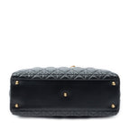Shoulder Bag Large Lady Dior Zip Black Cannage Lambskin Leather