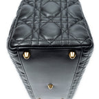 Shoulder Bag Large Lady Dior Zip Black Cannage Lambskin Leather