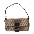 Shoulder Bag Baguette Brown Zucchino Canvas