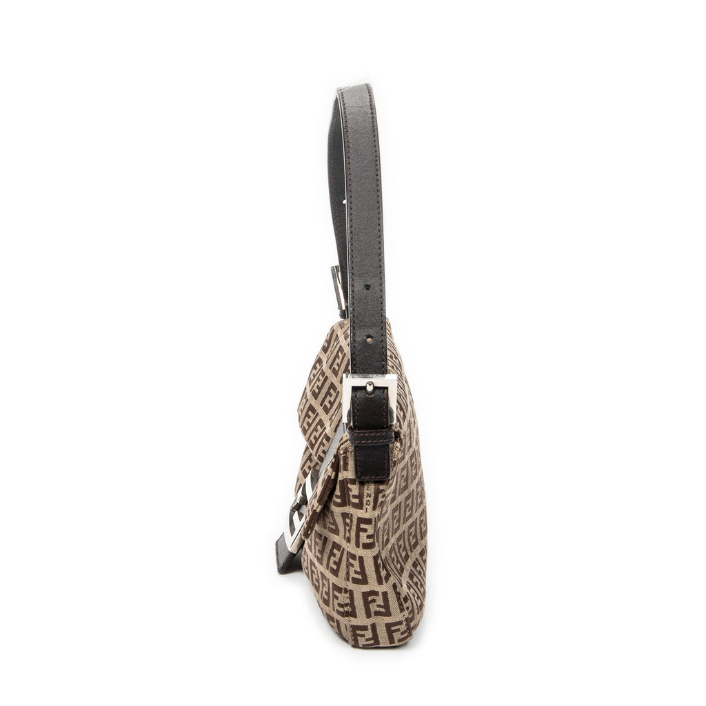 Shoulder Bag Baguette Brown Zucchino Canvas