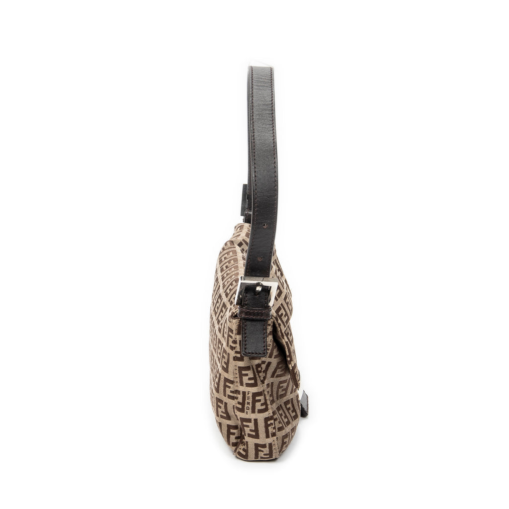 Shoulder Bag Baguette Brown Zucchino Canvas