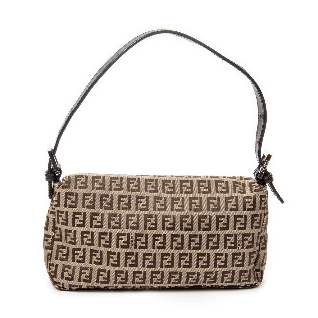 Shoulder Bag Baguette Brown Zucchino Canvas