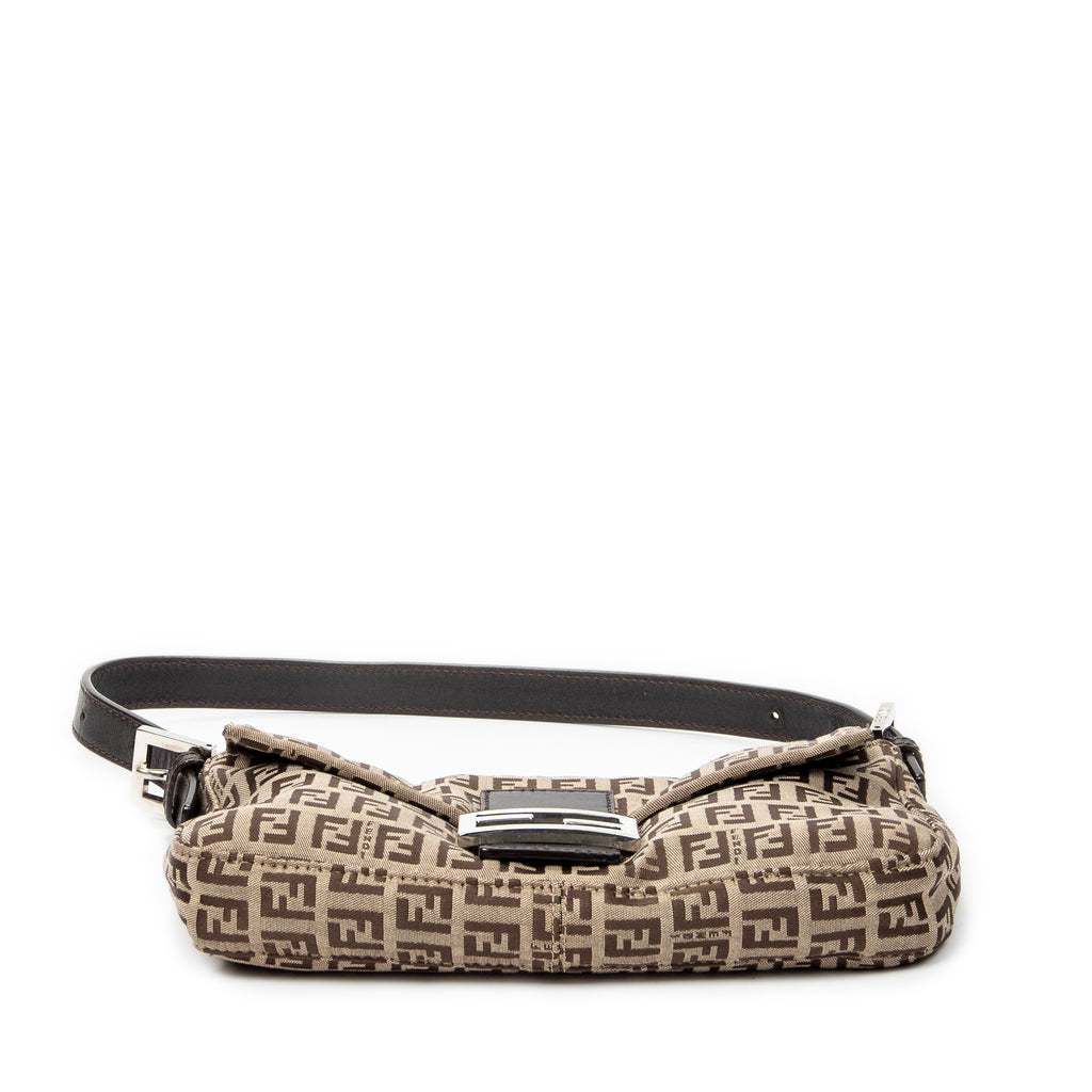 Shoulder Bag Baguette Brown Zucchino Canvas