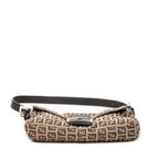 Shoulder Bag Baguette Brown Zucchino Canvas
