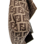 Shoulder Bag Baguette Brown Zucchino Canvas