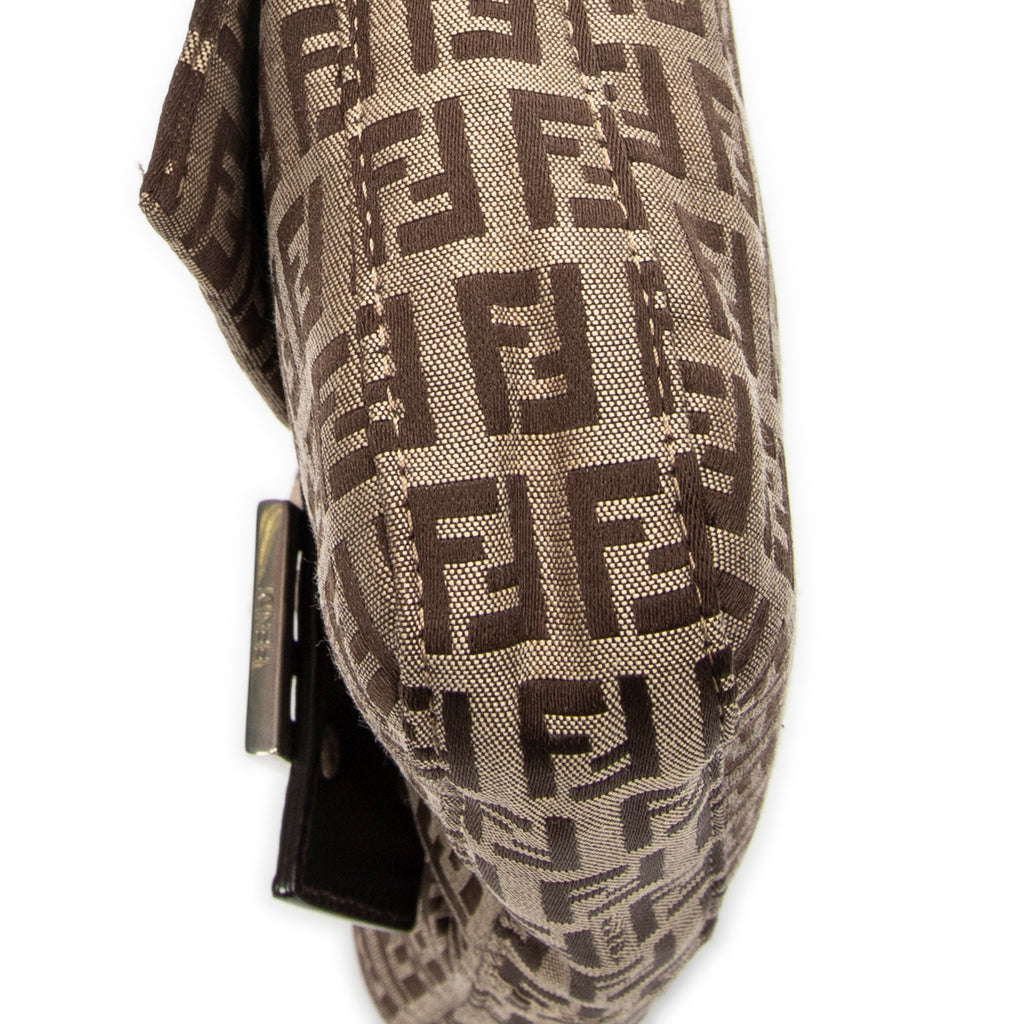 Shoulder Bag Baguette Brown Zucchino Canvas