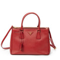 Shoulder Bag Medium Galleria Double Zip Tote Red Saffiano Leather