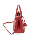Shoulder Bag Medium Galleria Double Zip Tote Red Saffiano Leather
